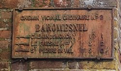 Ancienne plaque de direction - Baromesnil